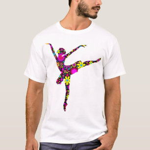 Blume Ballerina für Ballett T-Shirt