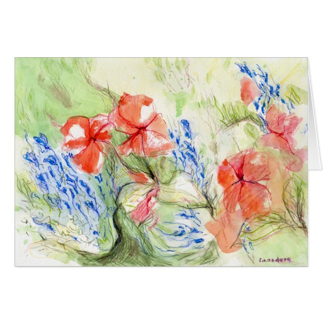 Blume Balsam und Lobelia (Vorderseite (Horizontal))