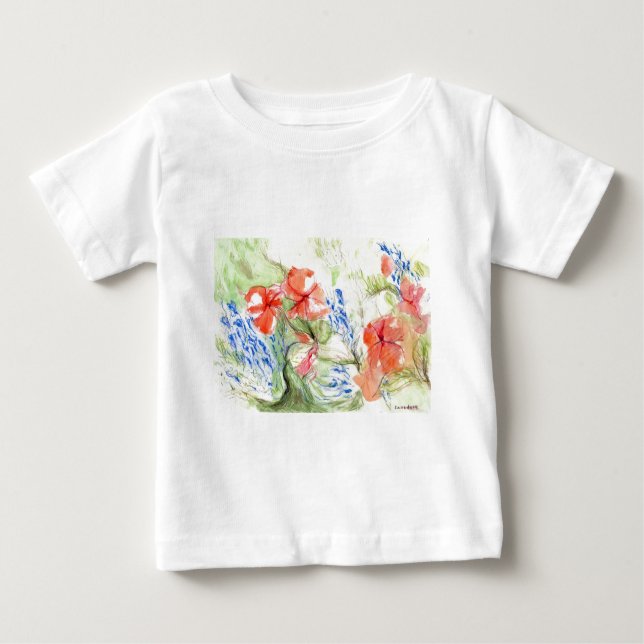 Blume Balsam und Lobelia Baby T-shirt (Vorderseite)