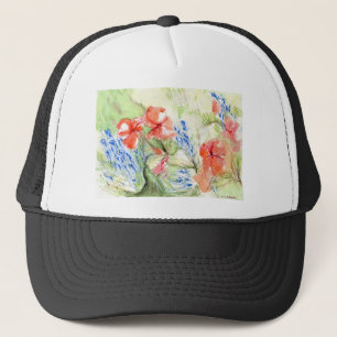 Blume Balsam und Lobelia Truckerkappe