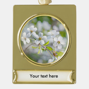 Blume Banner-Ornament Gold