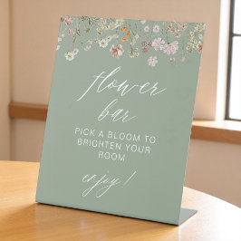 Blume Bar Boho Wildblume Brautparty Sockelschild