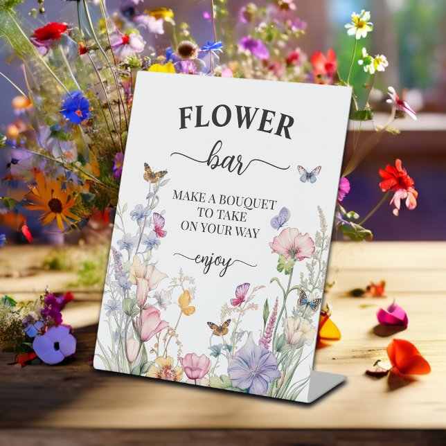 Blume Bar Brautparty Gefallen Sockelschild (Von Creator hochgeladen)