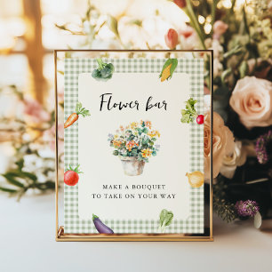 Blume Bar Brautparty-Tafelzeichen vom Markt Poster