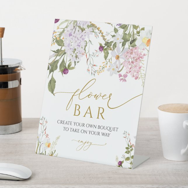 Blume-Bar für Wildblumen Sockelschild (In SItu)