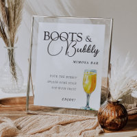 Blume Bar Signatur Stiefel und Bubbly Brautparty