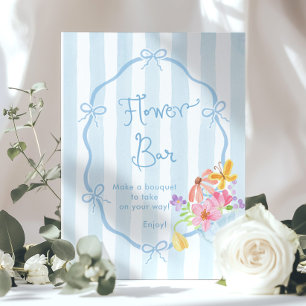 Blume Bar Whimsikkokette Bow Blau Poster