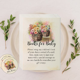 Blume Barrel Baby Duschbücher Einschlusskarte Begleitkarte