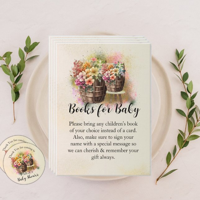 Blume Barrel Baby Duschbücher Einschlusskarte Begleitkarte (Von Creator hochgeladen)