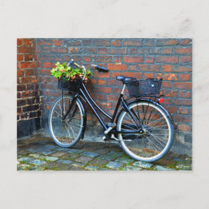 Blume Basket Bicycle, Kopenhagen, Dänemark Postkarte