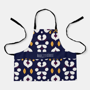 Blume Batik Gelbes botanisches Muster Schürze