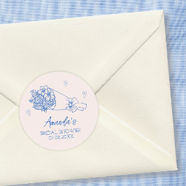 Blume Bauer Market Drain Brautparty Runder Aufkleber