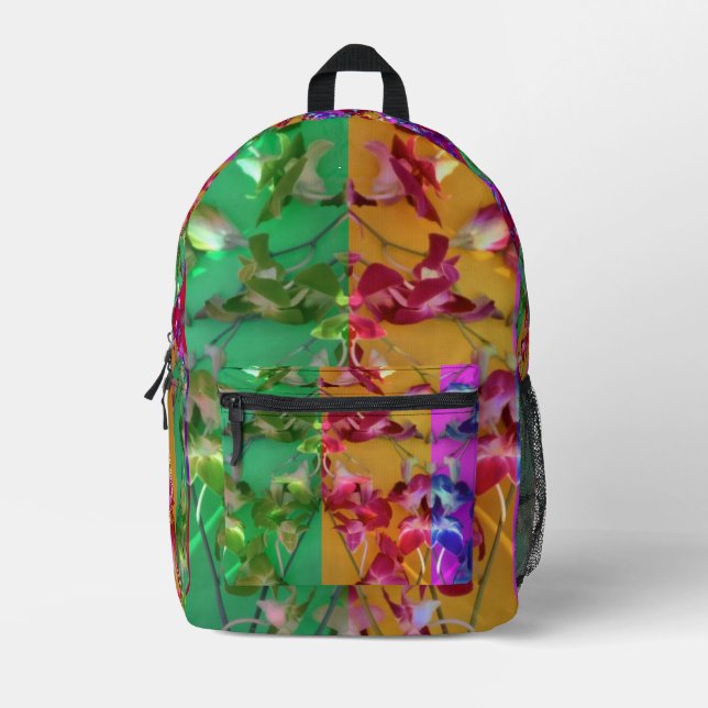 Blume Bedruckter Rucksack (Vorderseite)