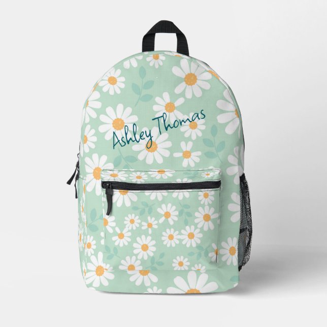 Blume Bedruckter Rucksack (Vorderseite)