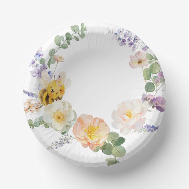 Blume Bee Bowls Pappteller (Vorderseite)