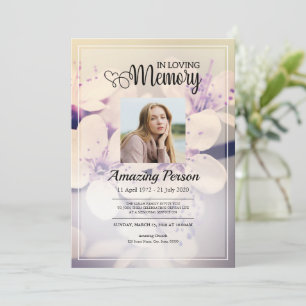 Blume Beerdigungsauftrag Einladung