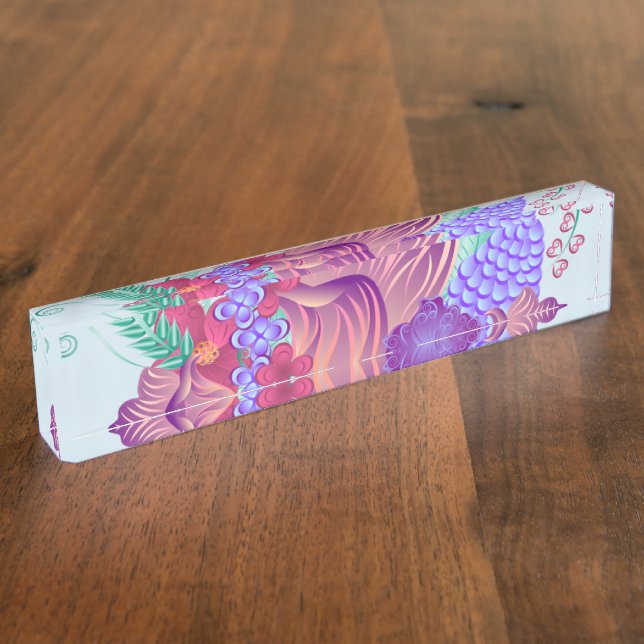 Blume Benutzerdefinierter Schreibtisch Zielort des Namensplakette (Seite)