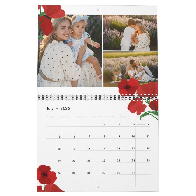 Blume Berries & Greenery FotoCollage Kalender (Jul 2026)