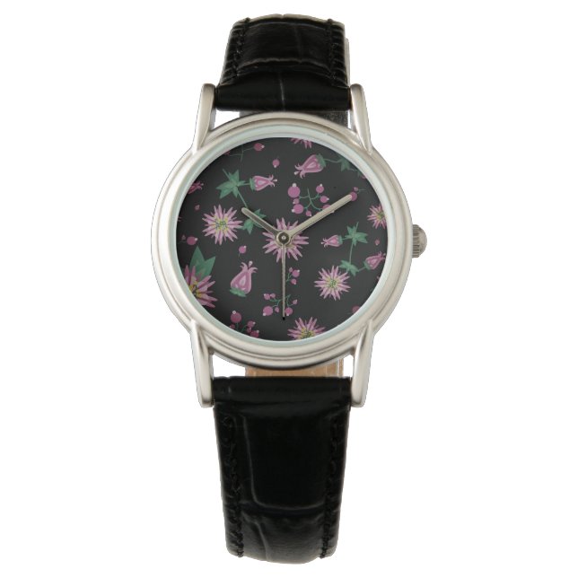 Blume & Berries Nebel Armbanduhr (Vorderseite)
