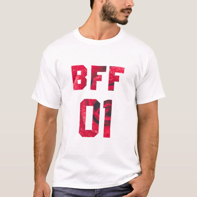Blume Beste Freunde für 3 - BESTE FREUNDIN 01 T-Shirt (Vorderseite)
