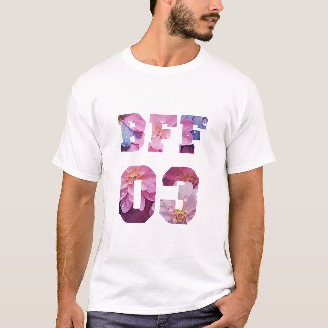 Blume Beste Freunde für 3 - BESTE FREUNDIN 03 T-Shirt (Vorderseite)
