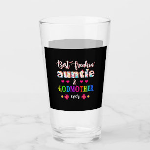 Blume Beste verrückte Tante und Patentante überhau Glas