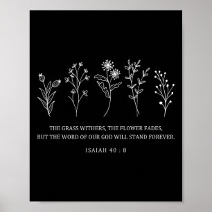 Blume Bibel Verse Osterzeit das Wort unseres Gotte Poster