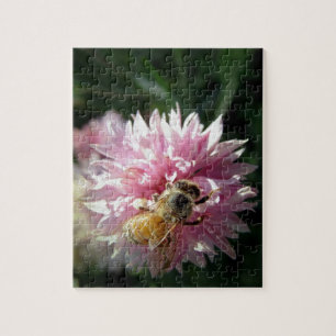 Blume Bienen und Rosa Puzzle