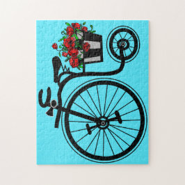 Blume Bike Jigsaw Puzzle Geschenk