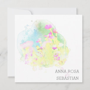 *~* Blume Bird AR12 FOTO UAWG + QR Hochzeit Einladung