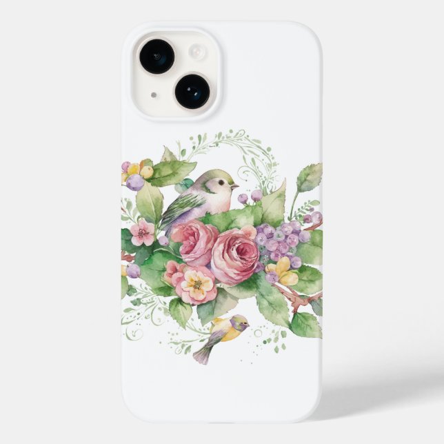 Blume Bird Case-Mate iPhone Hülle (Rückseite)