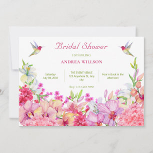 Blume Bird garden Brautparty Einladung