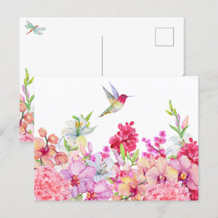 Blume Bird Garden Postkarte