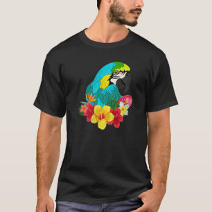 Blume Bird Jungle Animal Tropical Macaw Parrot T-Shirt