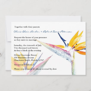 Blume Bird of Paradise Hochzeit Einladung