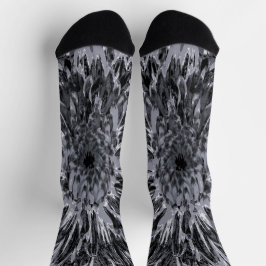 Blume Black and Gray Dahlia Socken