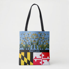 Blume Black-mit Augen Susan Blume MarylandTote Bag