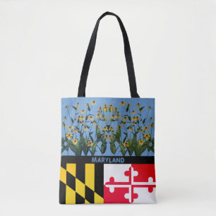 Blume Black-mit Augen Susan Blume MarylandTote Bag