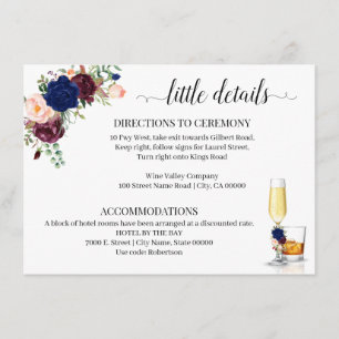 Blume-Blase und Bourbon-Umschließkarte Begleitkarte