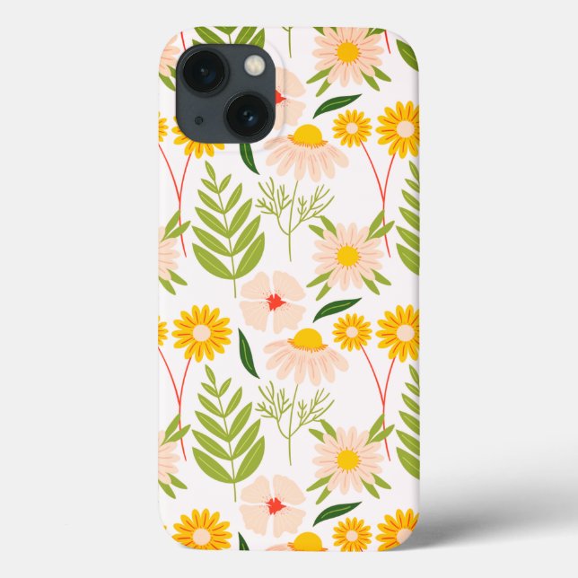 Blume & Blätter Gartenmuster Case-Mate iPhone Hülle (Rückseite)