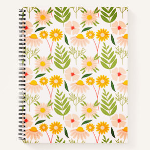 Blume & Blätter Gartenmuster Notizbuch