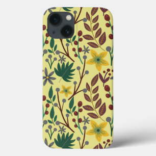 Blume, Blätter, Zweige, nahtlos, ohne Blumen Case-Mate iPhone Hülle