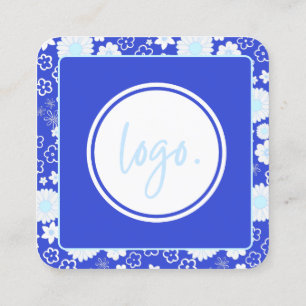 Blume BLAU BUSINESS COMPANY LOGO Quadratische Visitenkarte