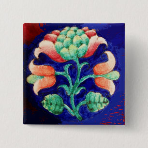 BLUME "BLAU GREEN FLORAL" BUTTON