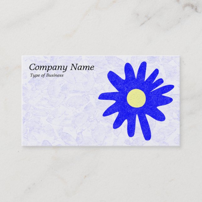 Blume - Blau Visitenkarte (Vorderseite)