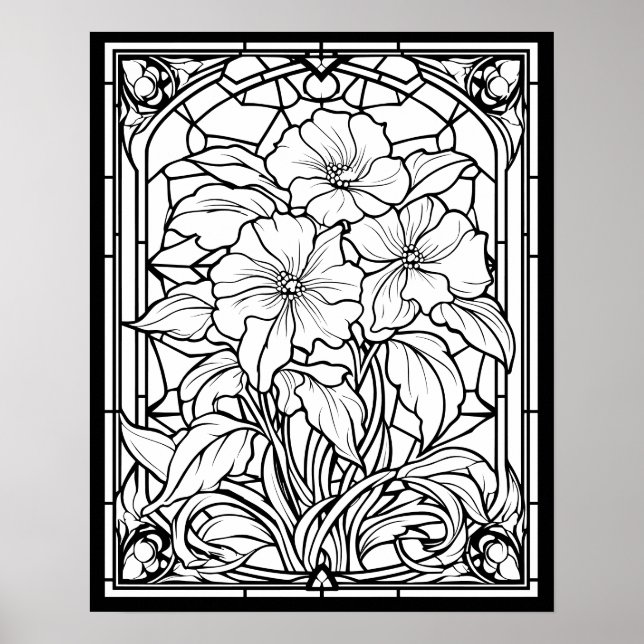 Blume Bleibeleuchtungs-Poster Poster (Vorne)