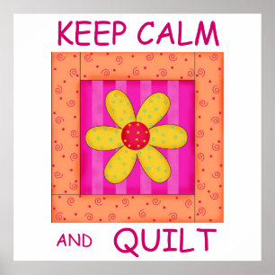 Blume-Block für Ruhe und Quilt-Anwendung behalten Poster