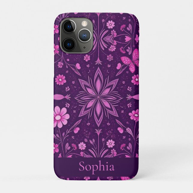 Blume Bloom Fairycore-Muster Case-Mate iPhone Hülle (Rückseite)