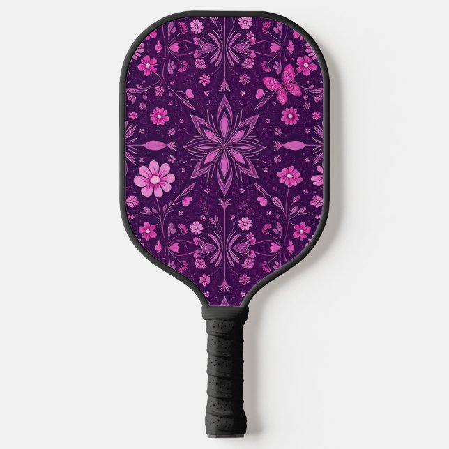Blume Bloom Fairycore-Muster Pickleball Schläger (Vorderseite)