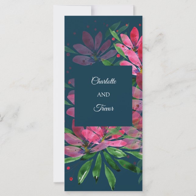 Blume Bloom Original Kunstwerk Aquarellkarte Karte (Vorderseite)